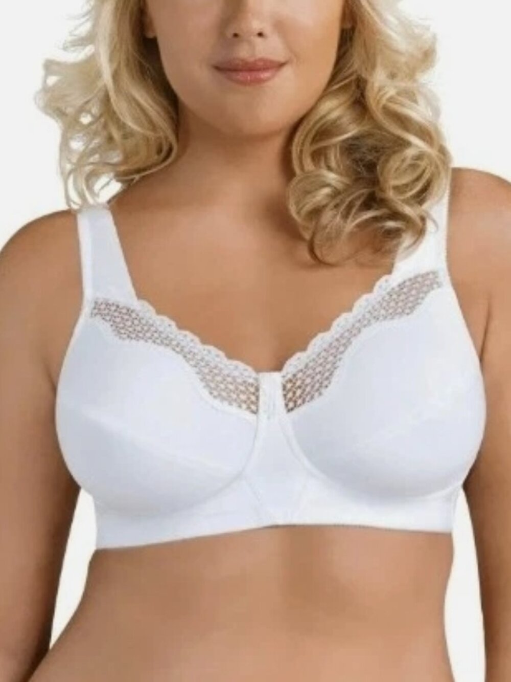 Exquisite Form Fully Bra Soft Cup With Lace Style 5100535 White 46DD